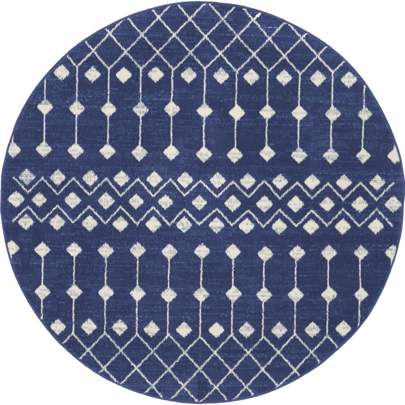 Brahn Argyle Indoor Rug, Round 5'3"