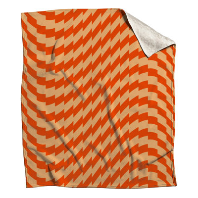 Couvertures d'illusion optique orange et beige