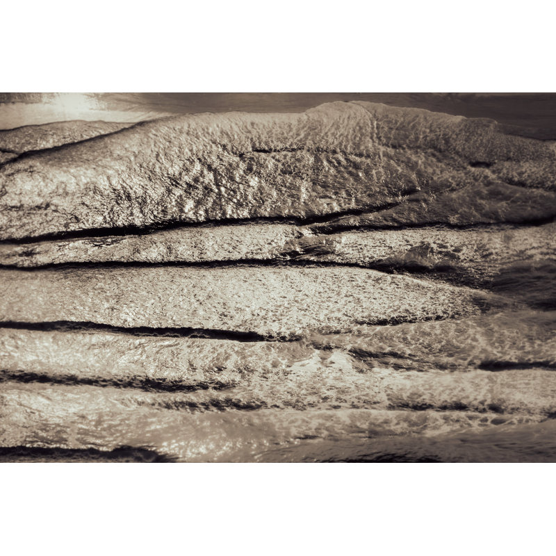 Vague abstraite, H 34,5 po x l 47,5 po, Naturel
