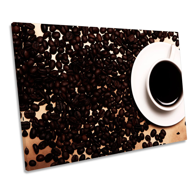 Black Coffee Kitchen Beans - Wrapped Canvas Print, 40.6cm H x 61cm W