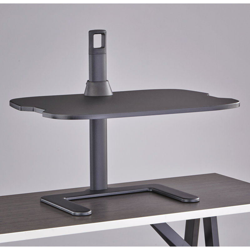 Stance™ Height Adjustable Dark Grey Tilt Desktop Mount Holds up to 20 lbs