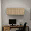 Armoire de rangement murale à porte coulissante de 32 pouces de large pour optimiser le salon et l'espace de travail, fournitures de bureau à compartiments fermés, structure contemporaine épurée, 28,03 lb avec portes,