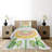 Flower Eclectic Geometric Shapes Coverlet
