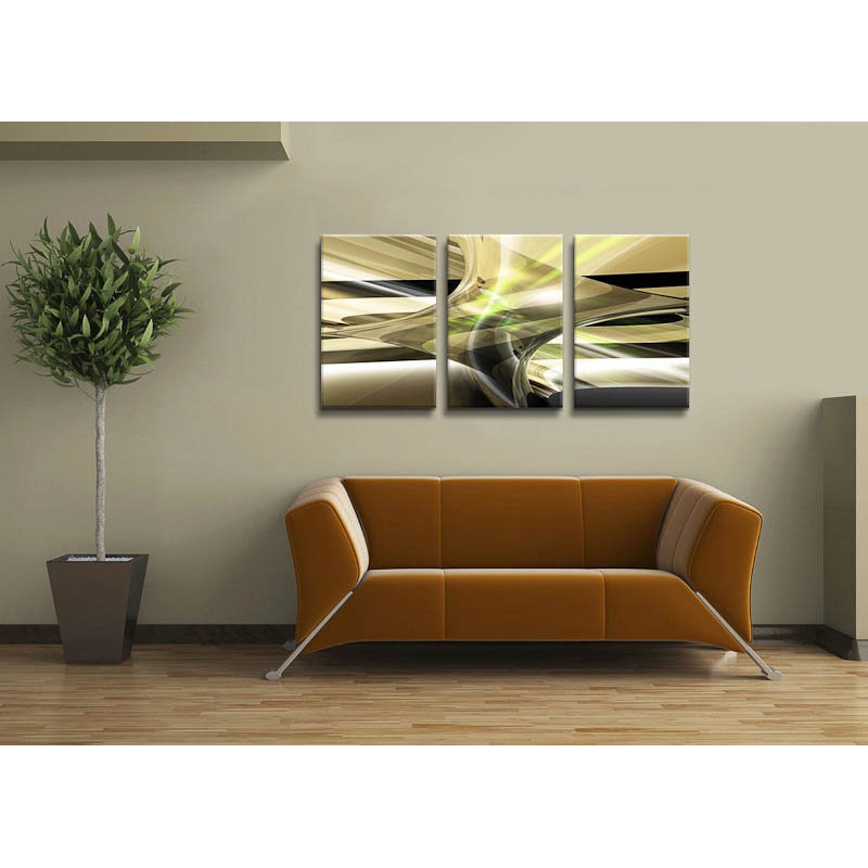 « renaissance triptyque »-impression sur toile tendue, reproduction d’art, H 30 po x L 63 po