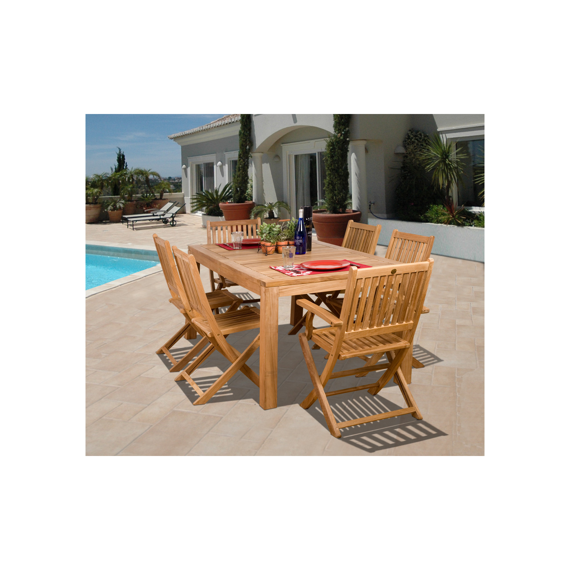 Alyisa 63'' Outdoor Patio Table