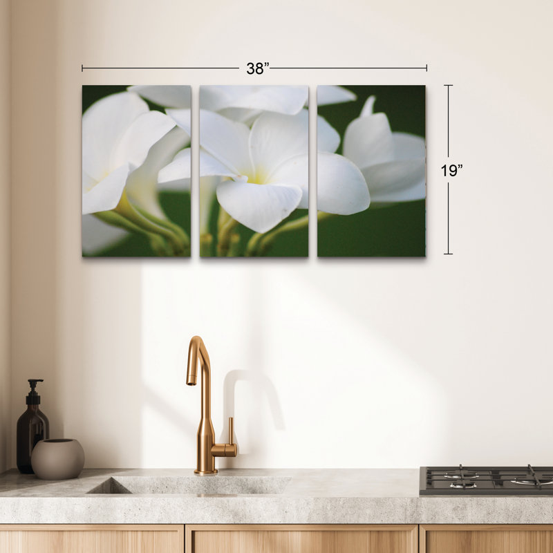 Ensemble de 3 panneaux d'art mural - "Perfect" par Monica Mize, art mural sur toile pour le salon, la chambre à coucher ou le bureau 