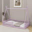 Lit simple en bois avec clôture-897621367
