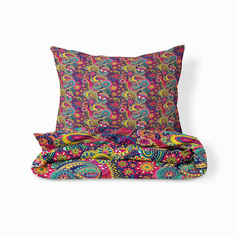 Paisley Duvet Cover, Queen Duvet Cover + 2 Queen Shams