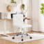Chaise de bureau ergonomique blanche sans accoudoirs