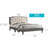 Full Bed With Subtle Light Grey Finish