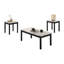 Table basse 3 pièces avec plateau en faux marbre-843459012