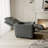 Chenille Fabric Recliner Chair for Adults - Manual Push Back Reclining Sofa with Sturdy Metal Frame, Overstuffed High-Density Foam, Adjustable Footrest for Living Room, Home Theater-129761808-129761811