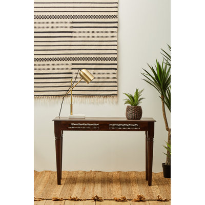 120cm Solid Wood Top Console Table