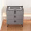 Table de chevet moderne à trois tiroirs de luxe moderne, table de chevet multifonctionnelle avec haut-parleur Bluetooth