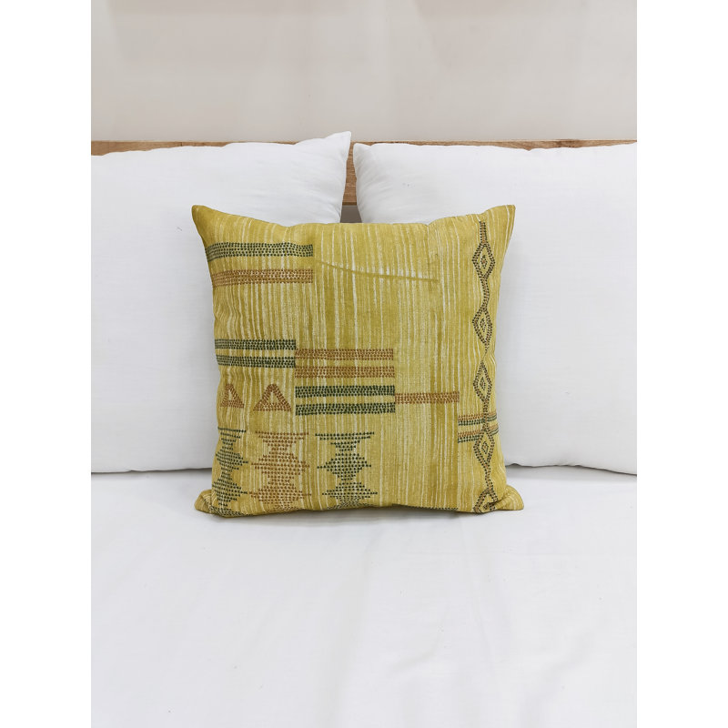 Housse de coussin géométrique carrée