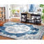 Tapis oriental bleu marine / ivoire Barcus-2132695629