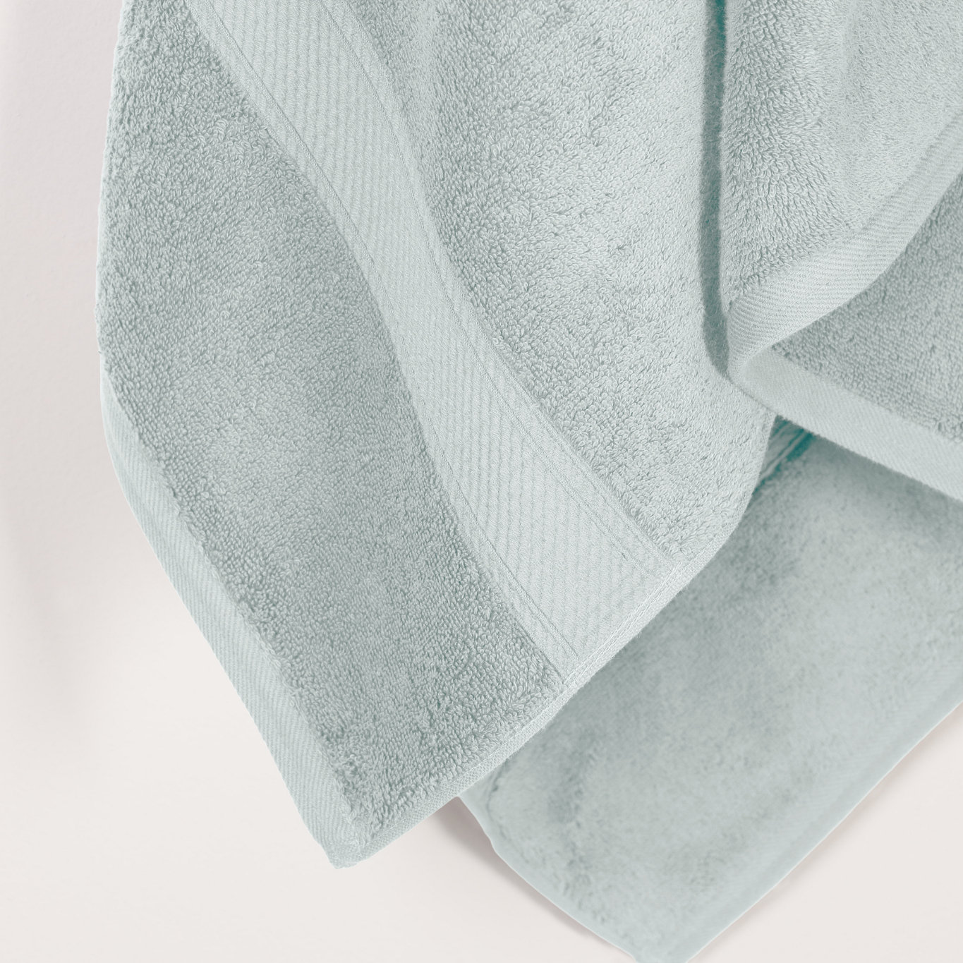 Renata 800 GSM 2 Piece Certified Egyptian Cotton Bath Towel Set , Sea Foam
