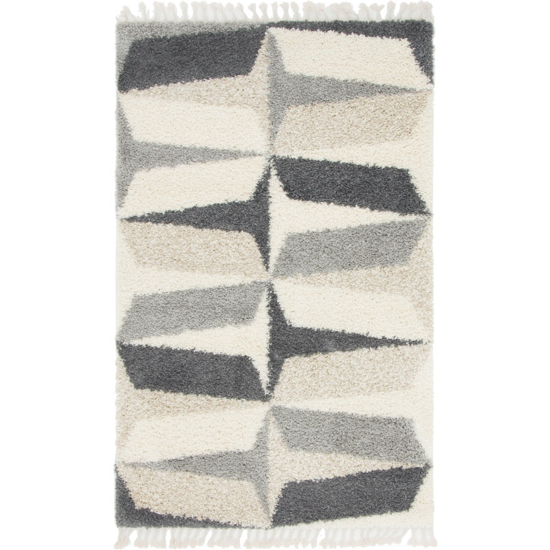 Mitzy Geometric Indoor Rug, Rectangle 5'1" x 8'