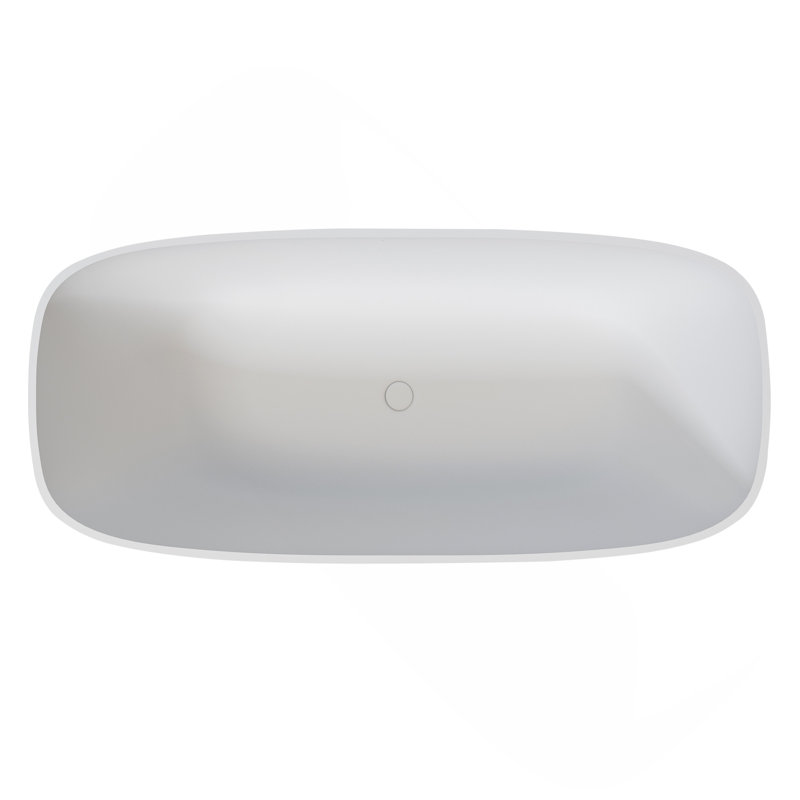 67" Premium Solid Surface Deep Soaking Bathtub