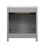 Meuble-lavabo gris 60 po avec lavabo en céramique, tiroir à fermeture en douceur et charnières de porte 60 po, quincaillerie d'armoire fonctionnelle de 60 po, qualité de fabrication