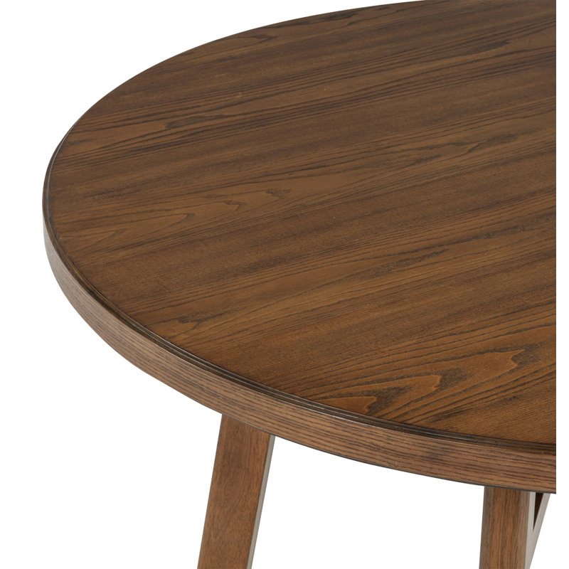 Meuble de salle à manger en bois massif brun de 1 pièce à hauteur de comptoir, H 36 po x l 48 po x P 48 po