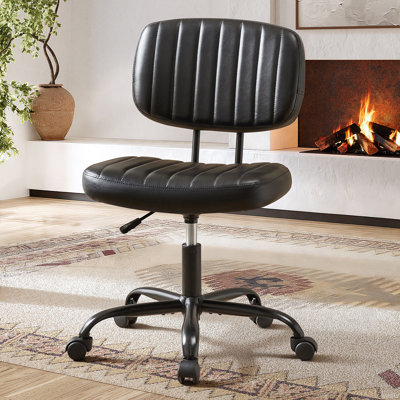 Fauteuil de bureau pivotant en similicuir avec dossier Duthill