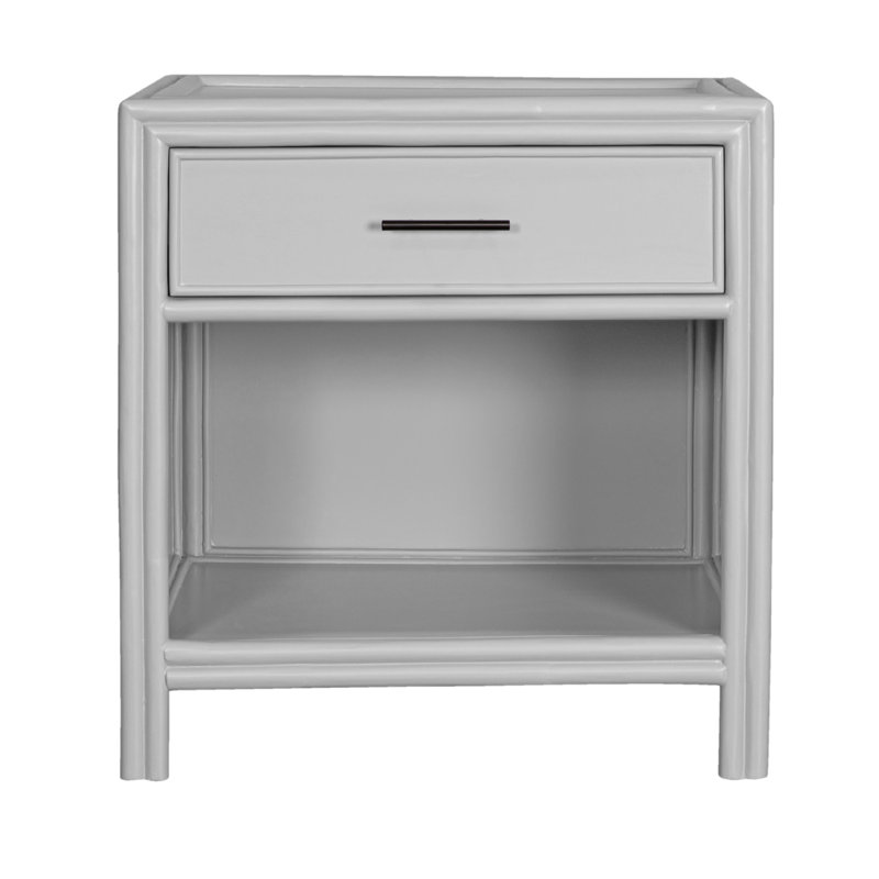 Clara Collection 1 - Drawer Nightstand, Light Gray