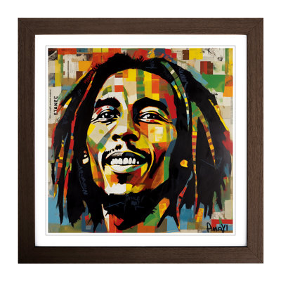 Bob Marley Constructivism - Framed Print