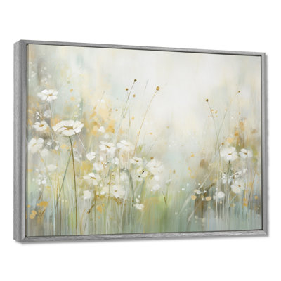 Green Beige Serene Meadows II Framed On Canvas Print