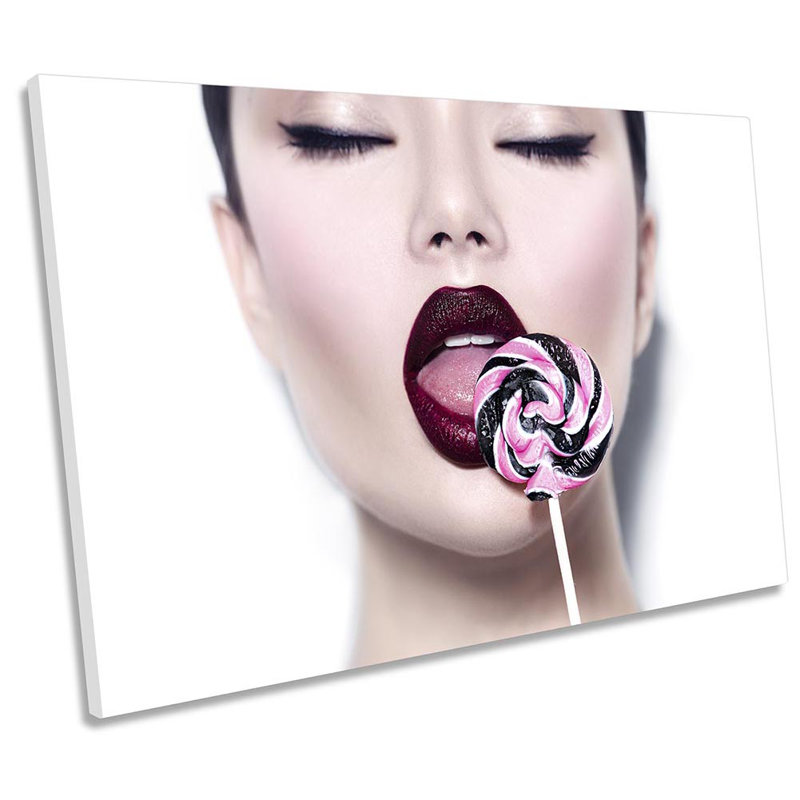 Lollipop Makeup Beauty - Wrapped Canvas Print, 91.4cm H x 137.2cm W x 4cm D