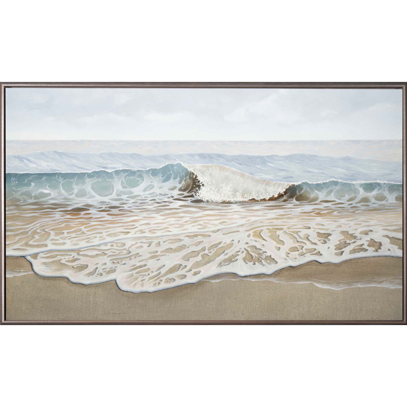 «Wave» par Lisa Cuscuna, peinture sur toile à cadre flottant