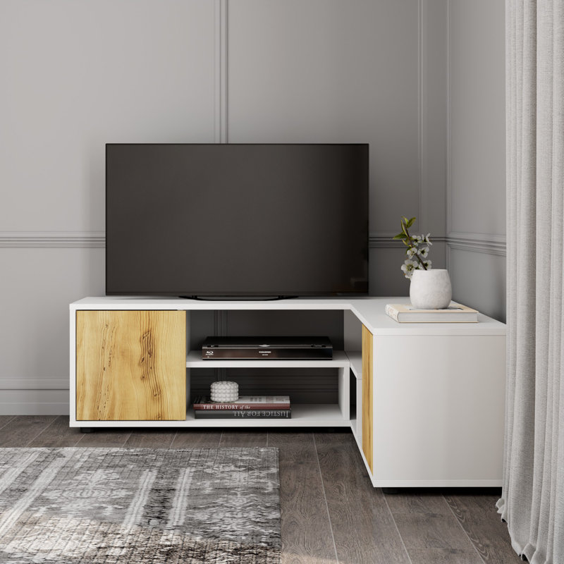 Ballarie Unfinished TV Stand for TVs up to 50", White