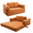 Dential 70.8" Upholstered Loveseat Convertible Sleeper Sofa Bed-628982657