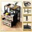 Table de chevet 2 tiroirs en tissu avec station de charge Floral Vibrant