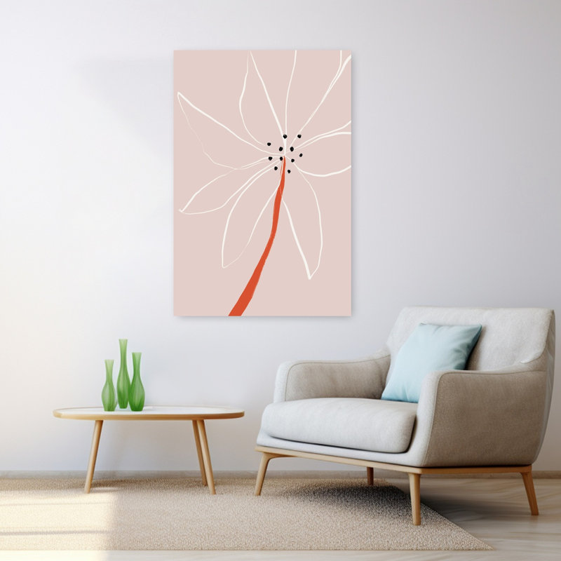 Art contemporain contemporain abstrait fleur printanier, H 48 po x l 32 po