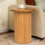 Pedestal Wood Round End Table-486130812