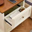 Table de chevet Mid-Century moderne avec station de charge et trou de sortie et 2 tiroirs-1397166243