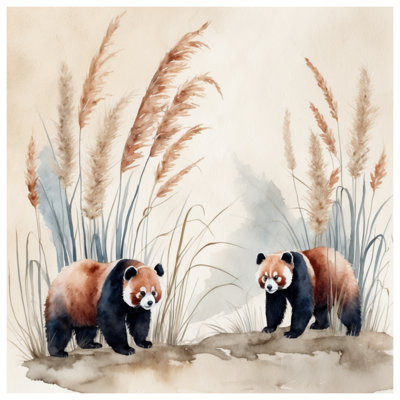 Tapis de bain Red Panda Illustration