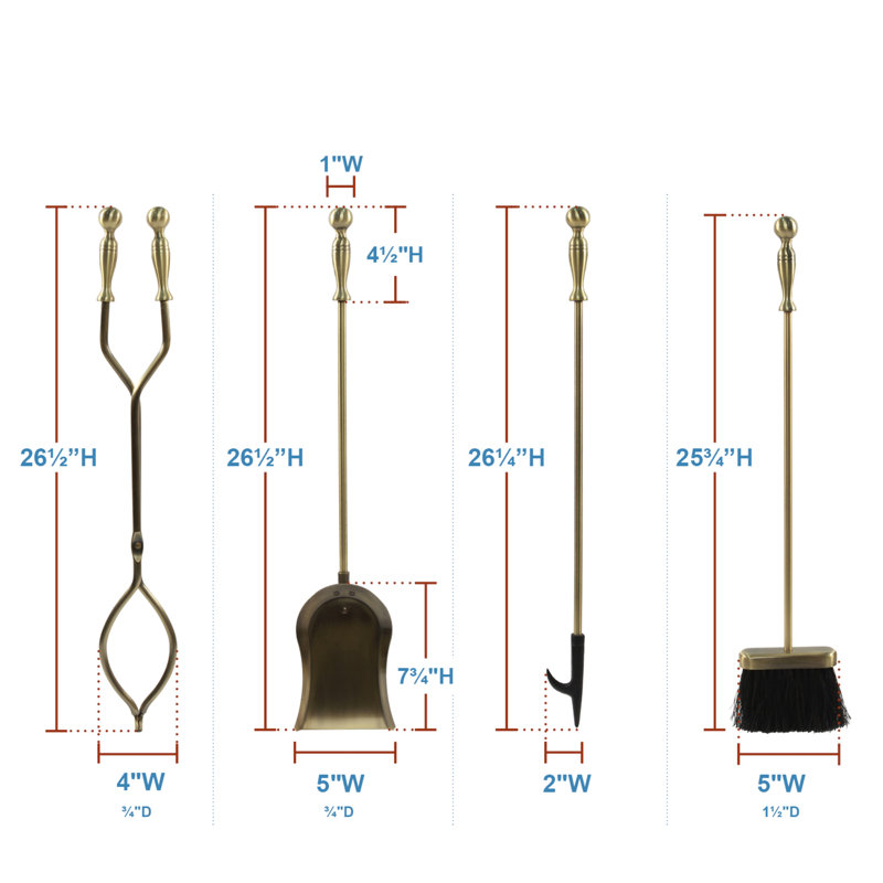 Forada Iron Fireplace Tool Set