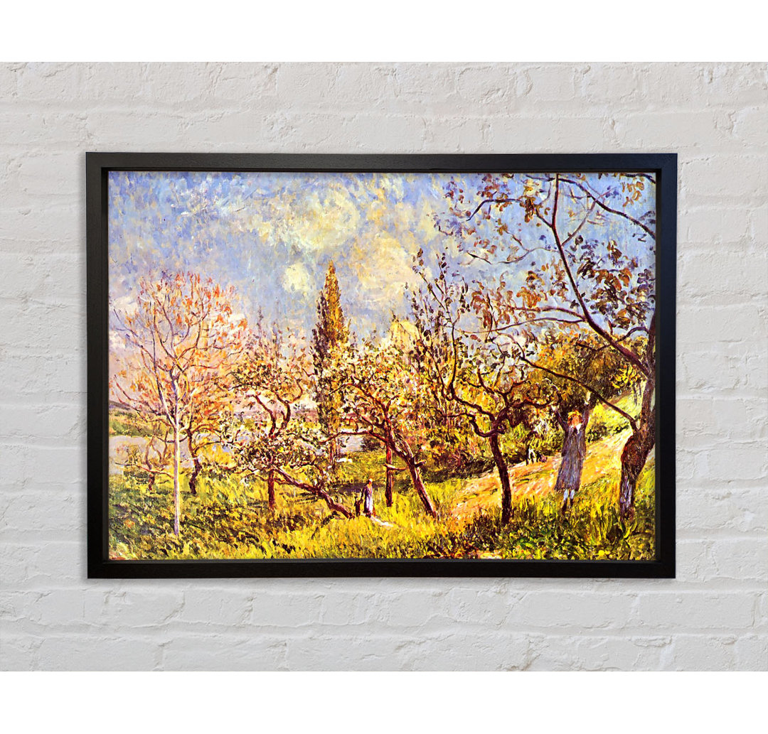 Sisley An Orchard In Spring - Single Picture Frame Kunstdrucke auf Leinwand