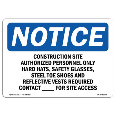 Construction Site Authorized Personnel Only Sign