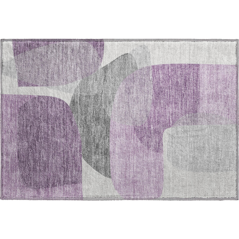 Tapis de qualité supérieure lavable à la machine Mayfield AMF2121, Mauve, 1 pi 8 po x 2 pi 6 po