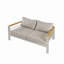 Causeuse d'extérieur en aluminium, structure avec coussin