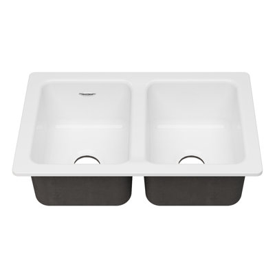 Delancey 30'' L Double Bowl Cast Iron Kitchen Sink