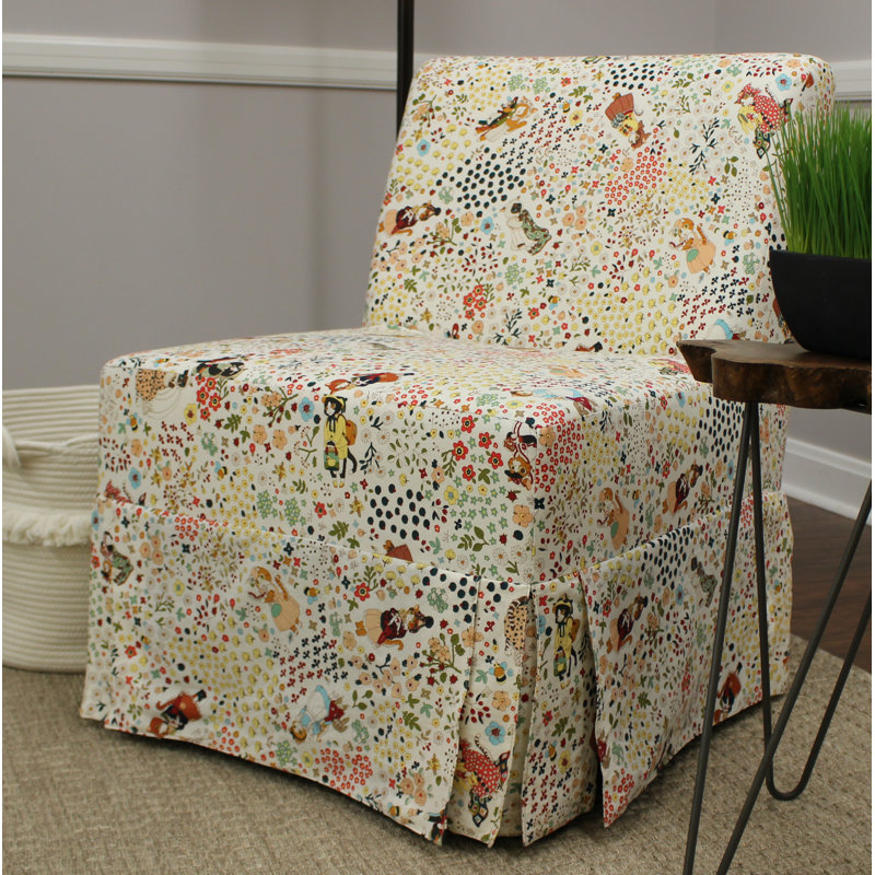 Hentz Upholstered Slipper Chair, Permanent Yellow Deep