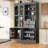 Freestanding Buffet With Hutch 47.2X15.7X75in - Multi-Shelf Pantry Cabinet For Dining & Living Room-1866975195