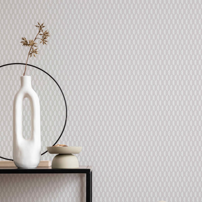 Honeycomb Grid Pattern Elegant Hexagon Textured Wallpaper