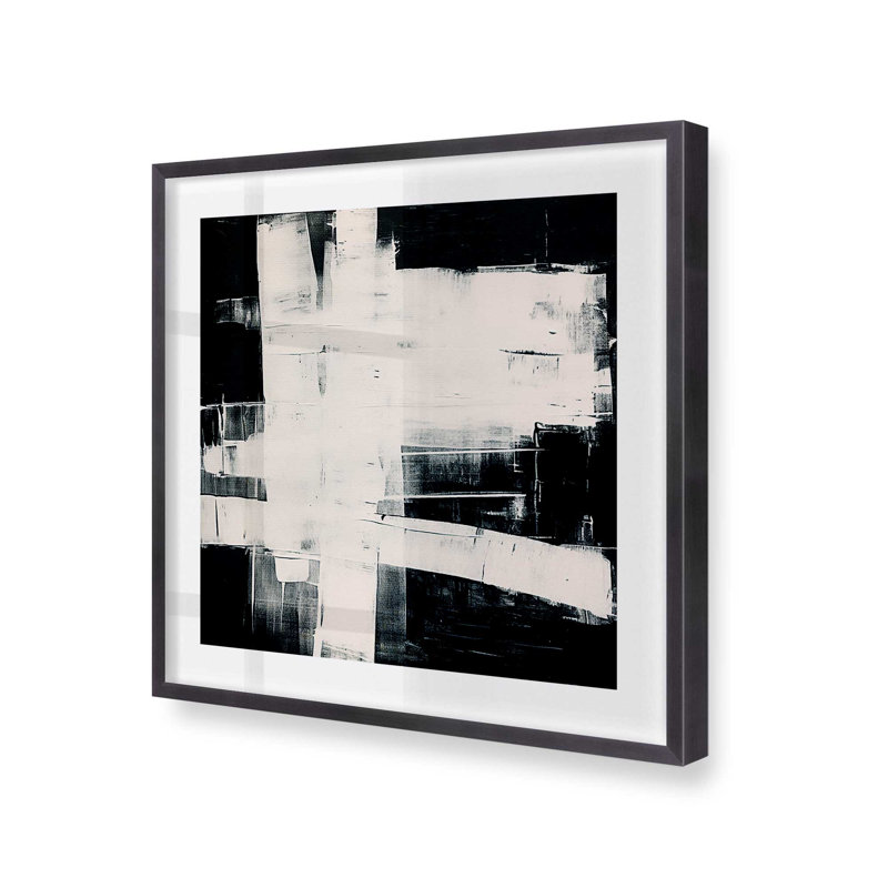 «Eclipsed Onyx Tangle I», reproduction sur toile, H 13,75 po x l 13,75 po, Cadre en zinc patiné