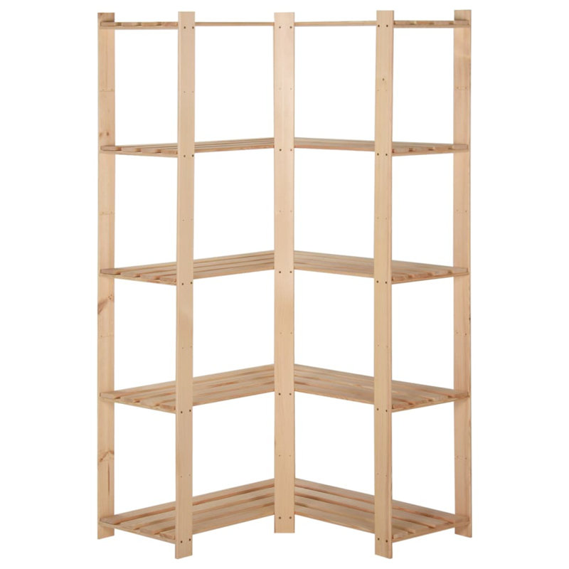 Marquez 170.1cm H x 82.5cm W Solid Wood Corner Bookcase