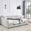 Lit de jour grand avec tiroirs et rangement, accoudoirs rembourrés beige-300137370-300137374
